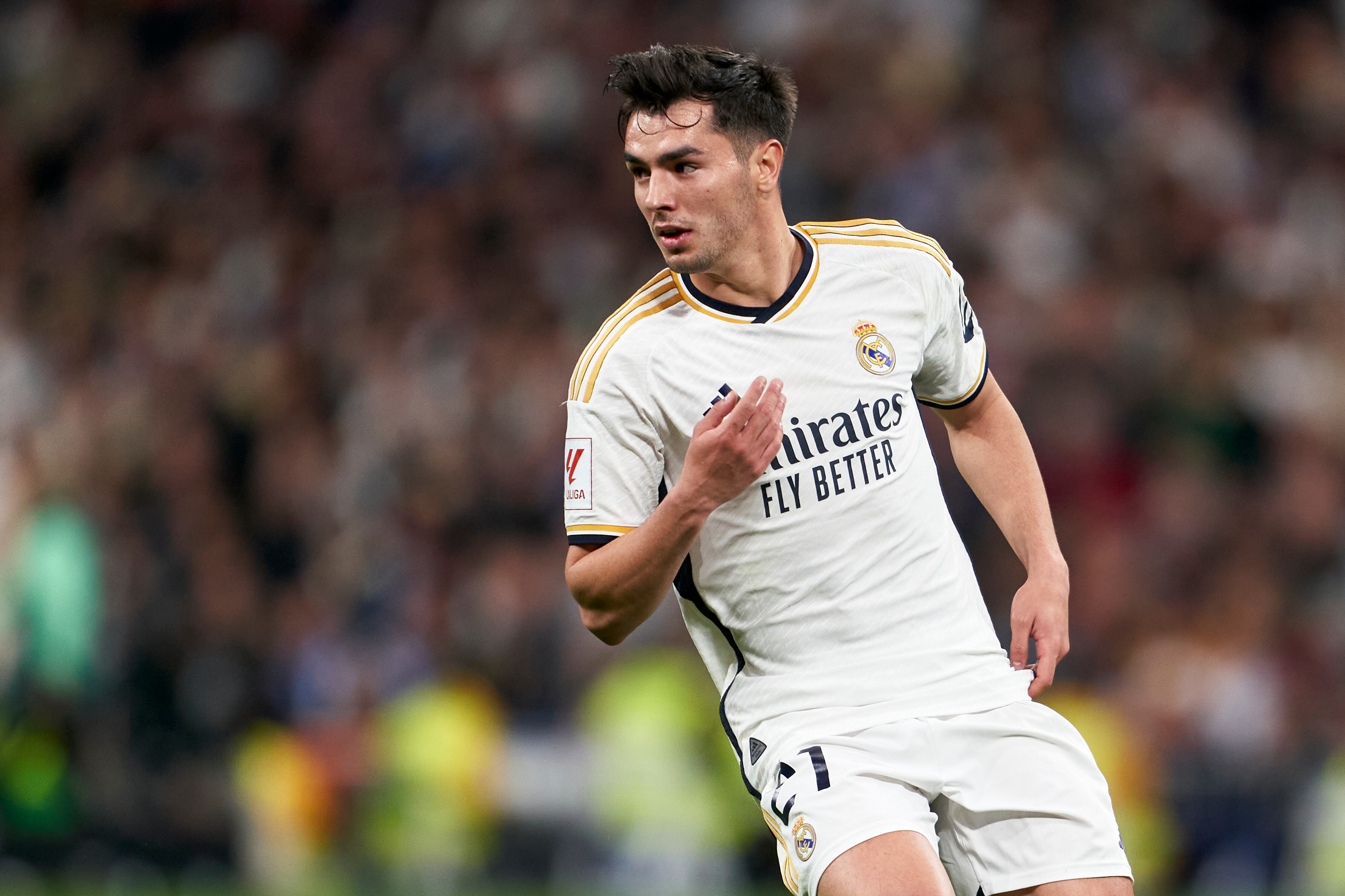 Brahim Díaz, durante el partido entre el Real Madrid y Celta de Vigo