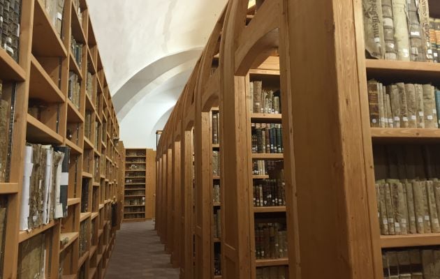 Biblioteca del seminario de Cuenca ubicada en la iglesia de la Merced.