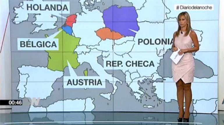 Error en el mapa de Europa en Telemadrid