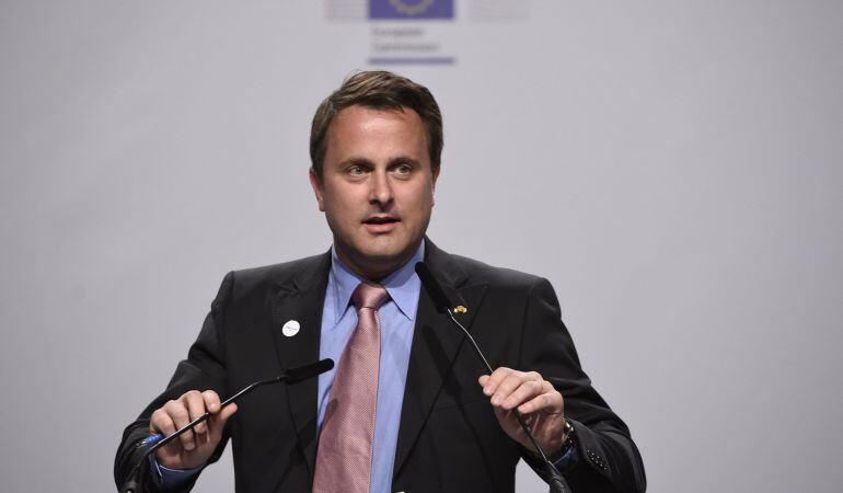 Xavier Bettel, primer ministro de Luxemburgo, en rueda de prensa