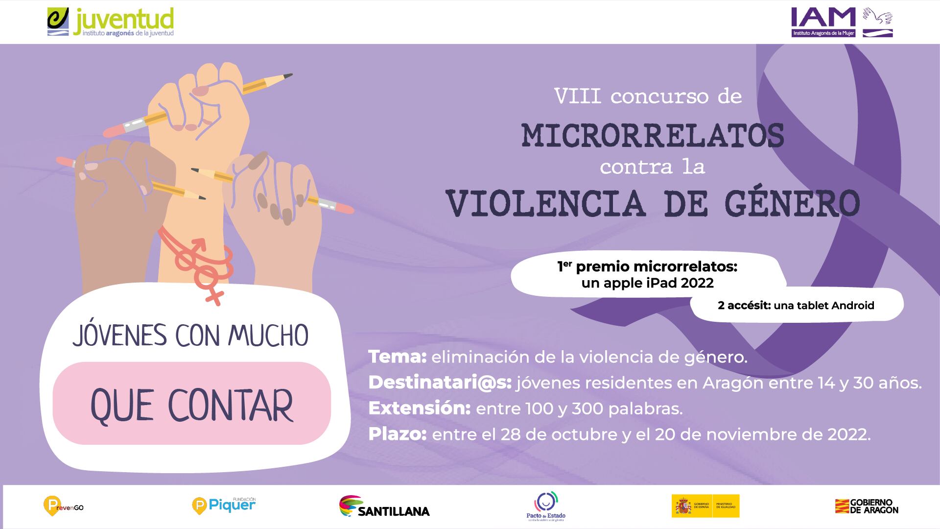 El Instituto Aragonés de la Juventud con la colaboración del Instituto Aragonés de la Mujer y la Fundación Piquer quieren seguir concienciando en la igualdad.