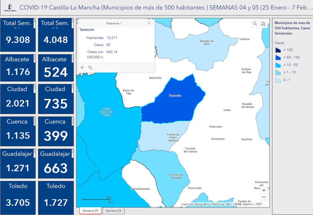 Datos de Covid- 19 por municipios