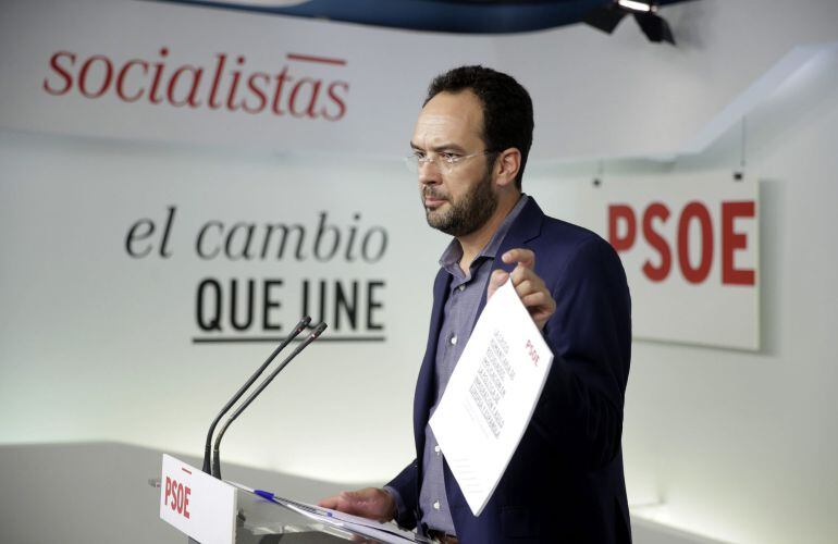 El portavoz del PSOE en el Congreso, Antonio Hernando. 