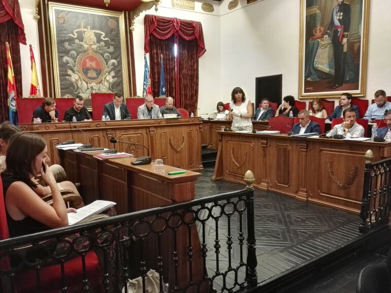 Mercedes Alonso durante la sesión plenaria de julio