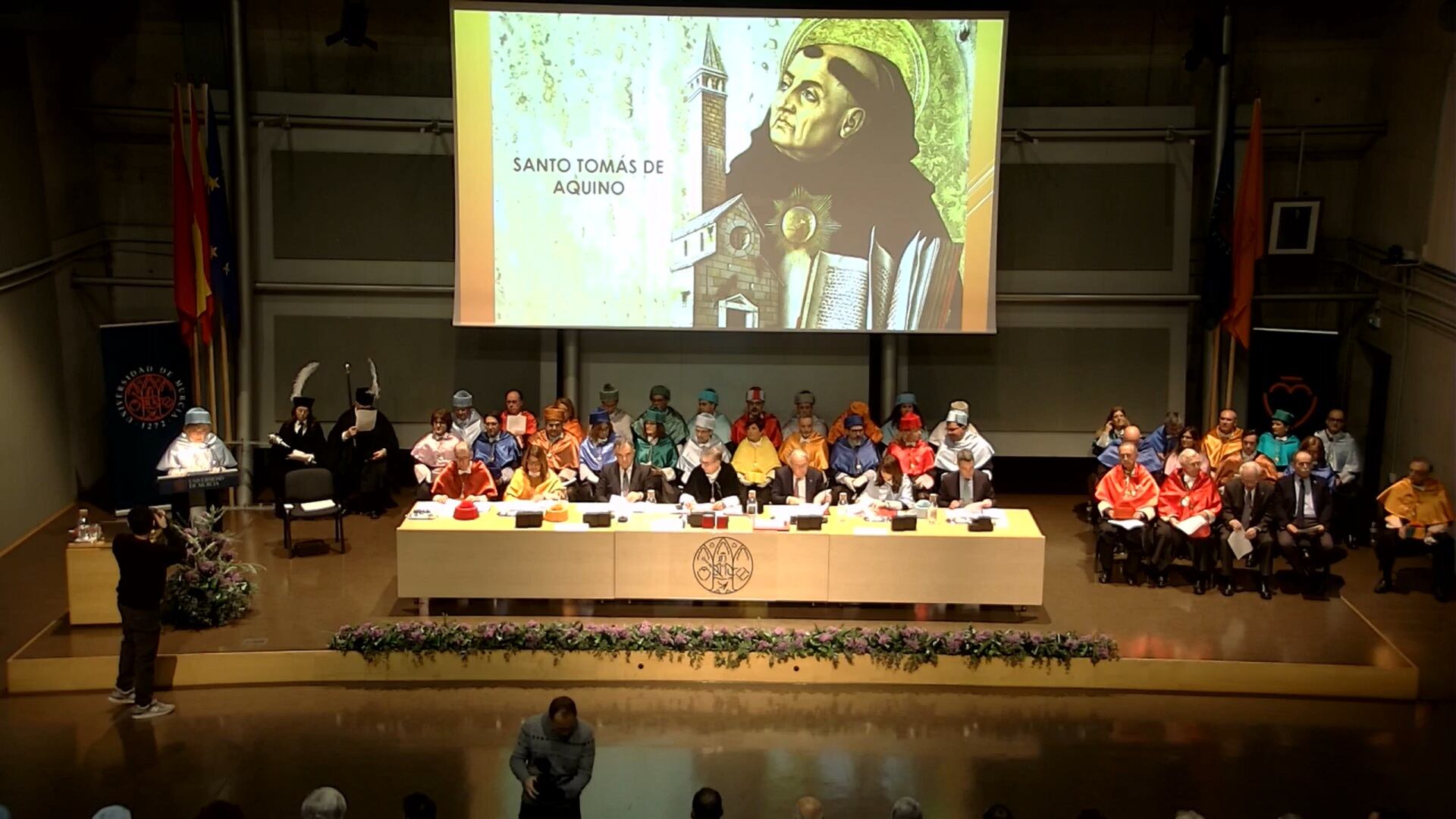 Acto de celebración de Santo Tomás de Aquino en la UMU