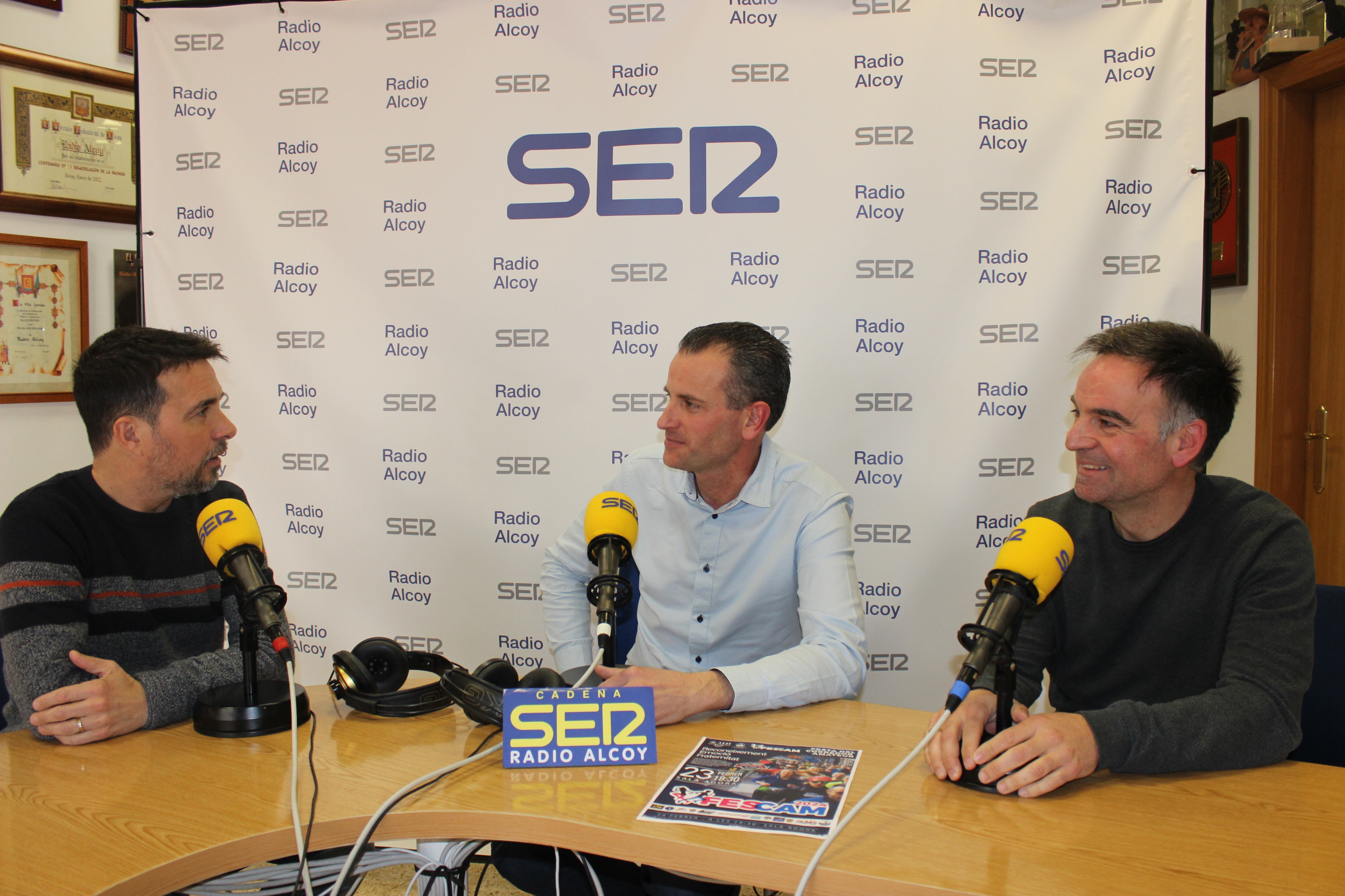 Alberto Belda y Javi López en Radio Alcoy