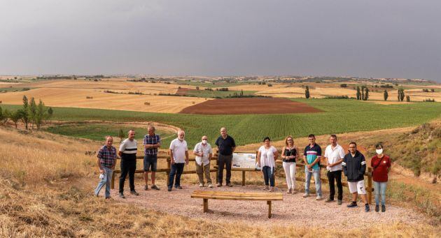 Momento de la inauguración del sendero en el mes de julio de 2020.