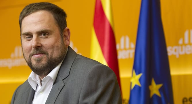 El líder de ERC, Oriol Junqueras, ha comparecido esta mañana ante los medios tras la reunión de la permanente celebrada en Barcelona, para analizar los resultados de las elecciones catalanas