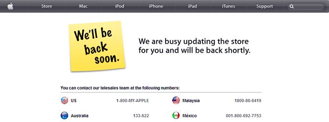 La tienda 'online' de Apple, cerrada antes de la presentación del nuevo iPad