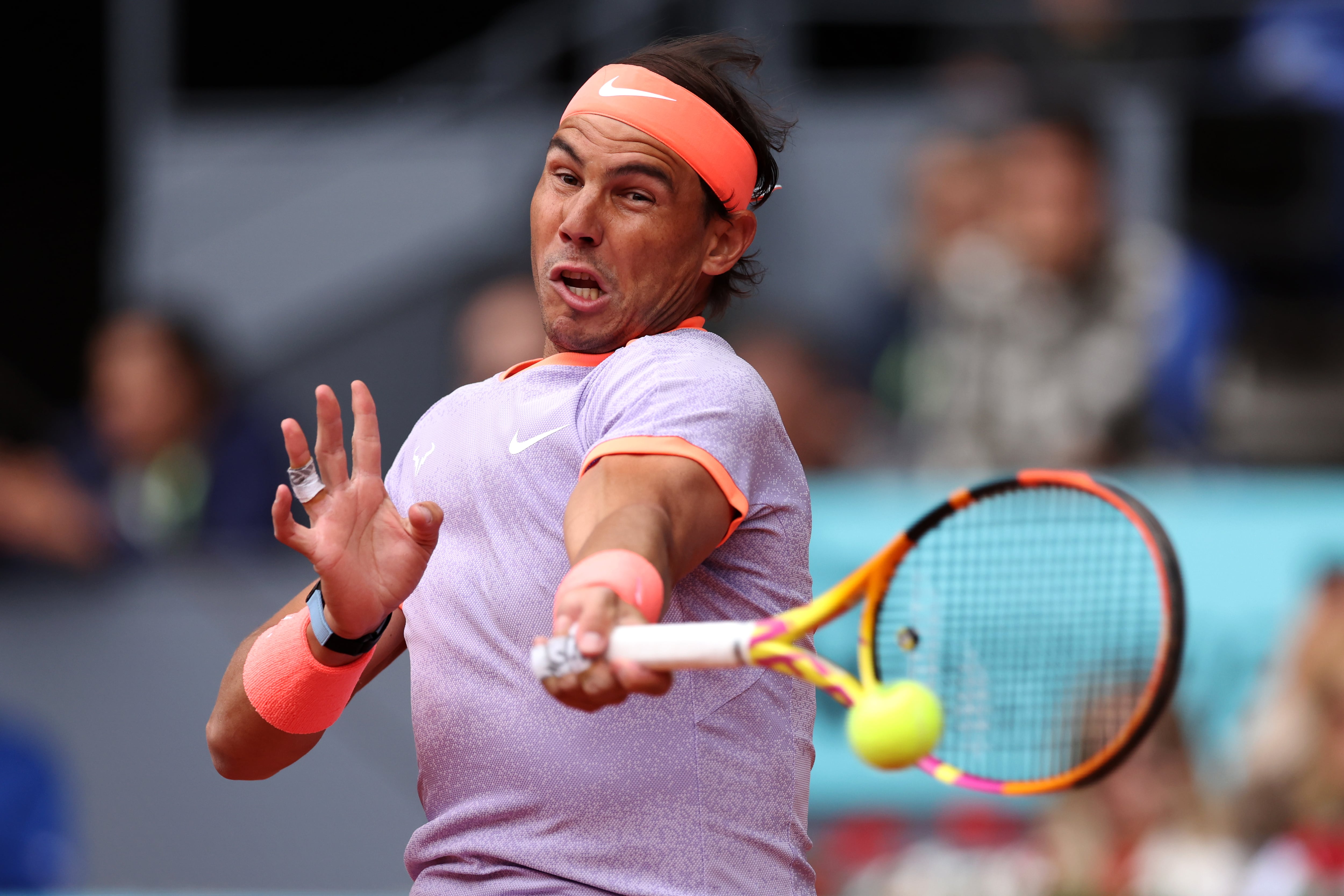 Rafael Nadal, en su debut en el Mutua Madrid Open 2024