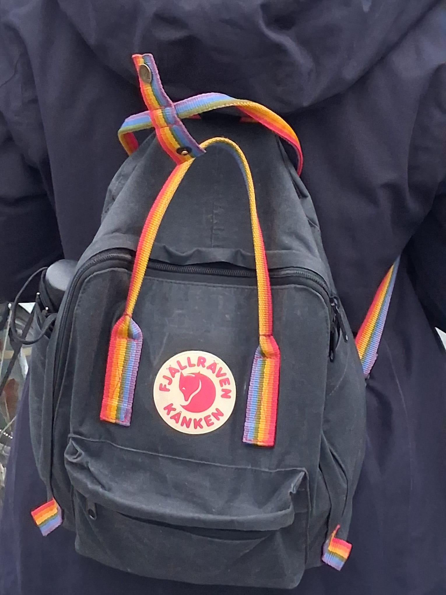 Una persona luce la bandera LGTB durante una fiesta en Budapest con motivo de las elecciones húngaras de este fin de semana.