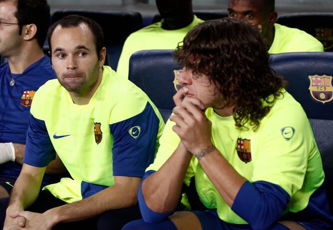 Iniesta y Puyol podrían estar en 11 inicial ante el Racing