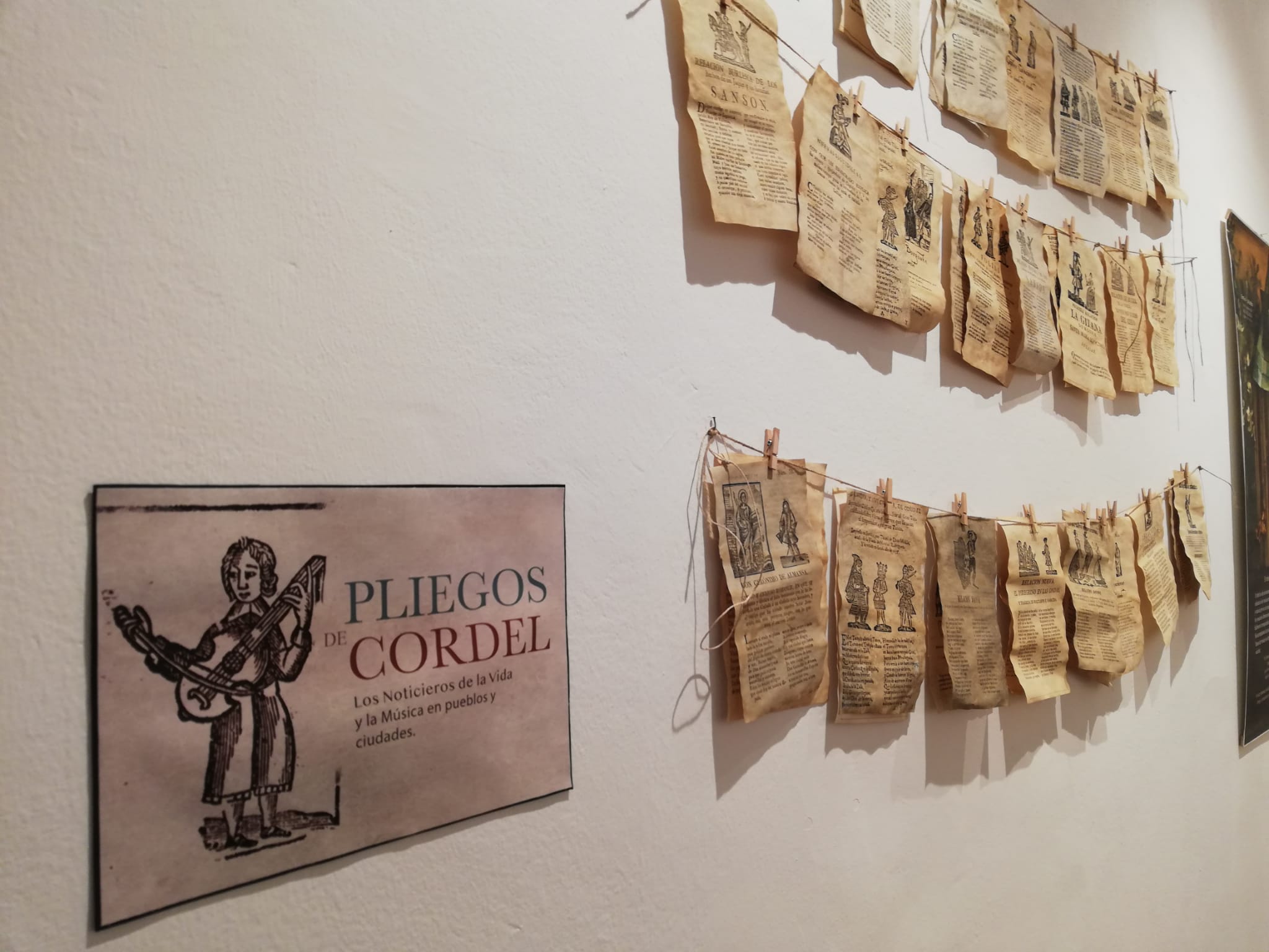 Pliegos de cordel en la exposición Las Edades de la Música