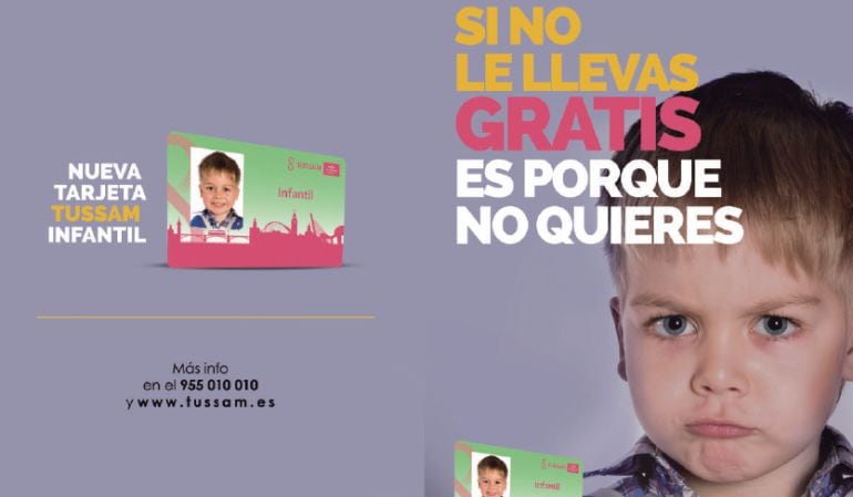 Cartelería de la nueva campaña iniciada por Tussam