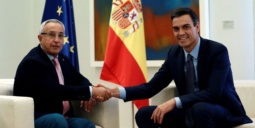 Alejandro Blanco y Pedro Sánchez, en su reunión de este martes