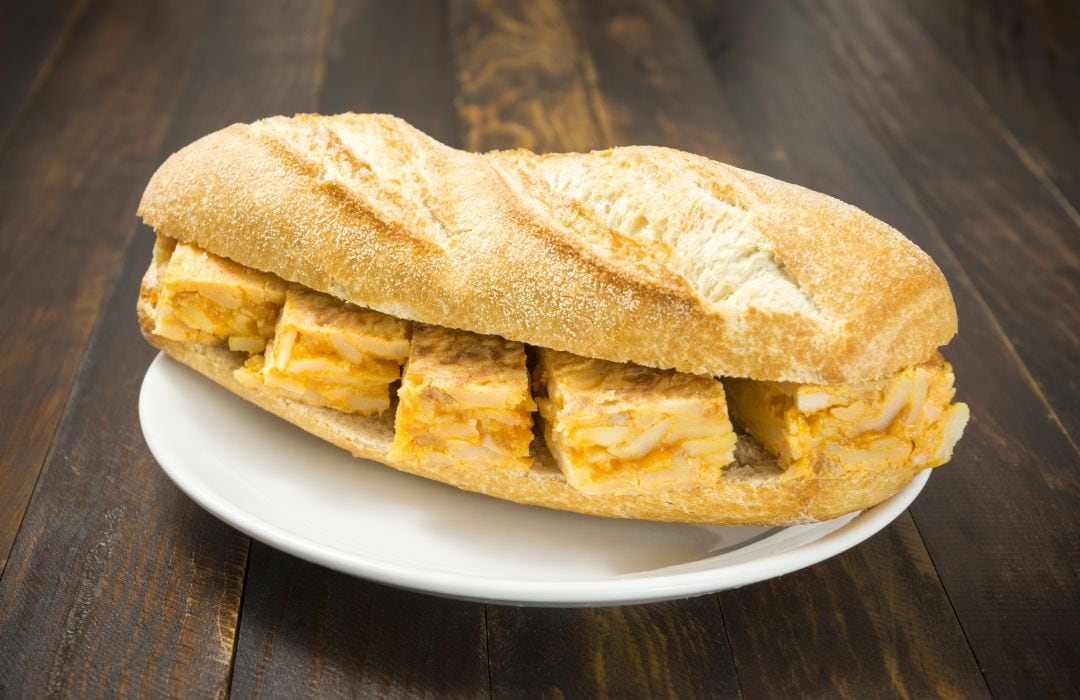 Un bocadillo de tortilla de patata