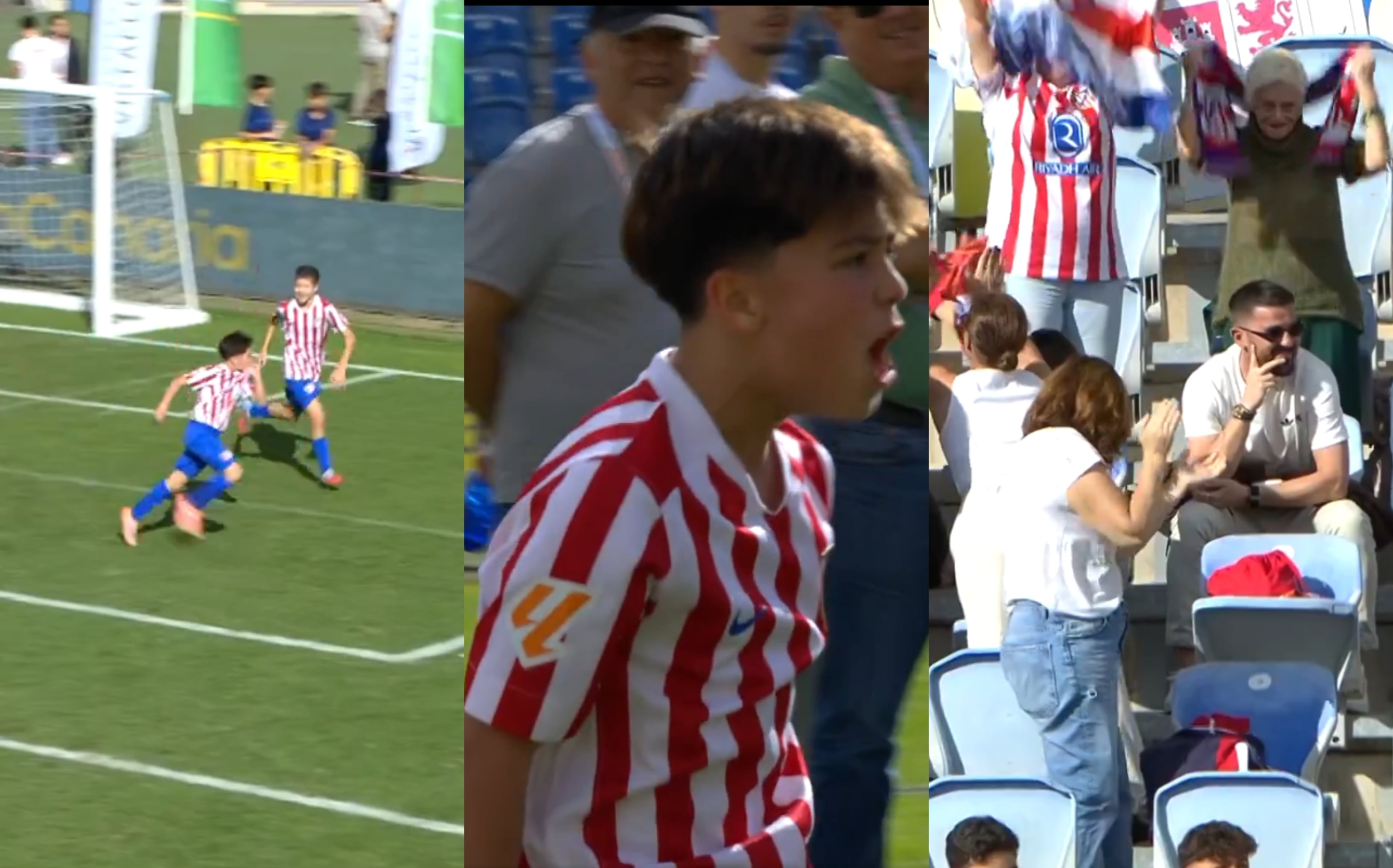 El hijo de David Villa anota con el Atlético de Madrid frente al Real Madrid