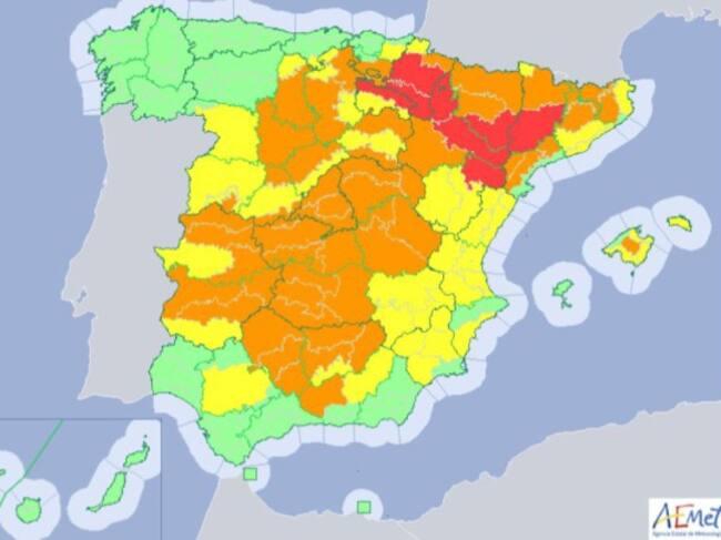 Alertas meteorológicas para el sábado 29 de junio.