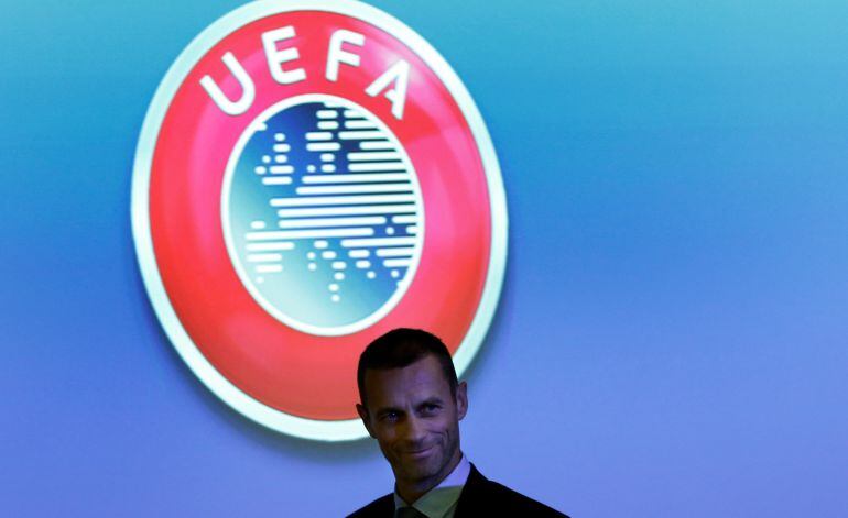 Aleksander Ceferin, durante la reunión de la UEFA en Nyon