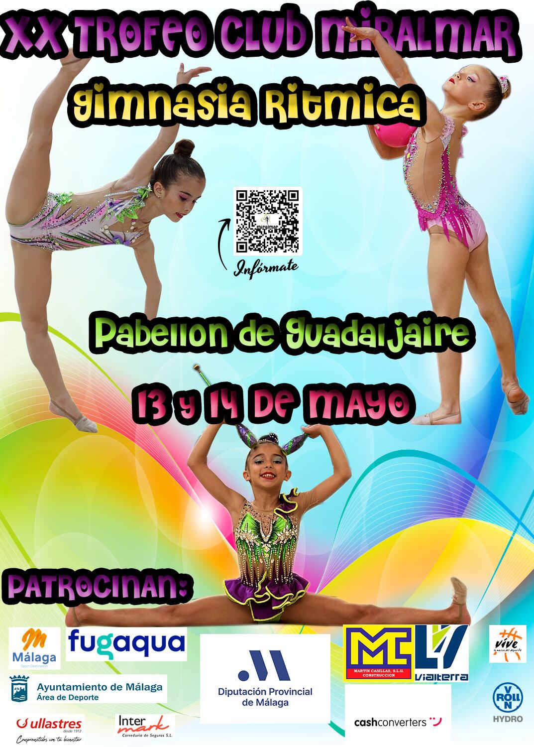 La vigésima edición del trofeo Club Miralmar de gimnasia rítmica se celebrará este sábado y domingo en el pabellón Guadaljaire de Málaga