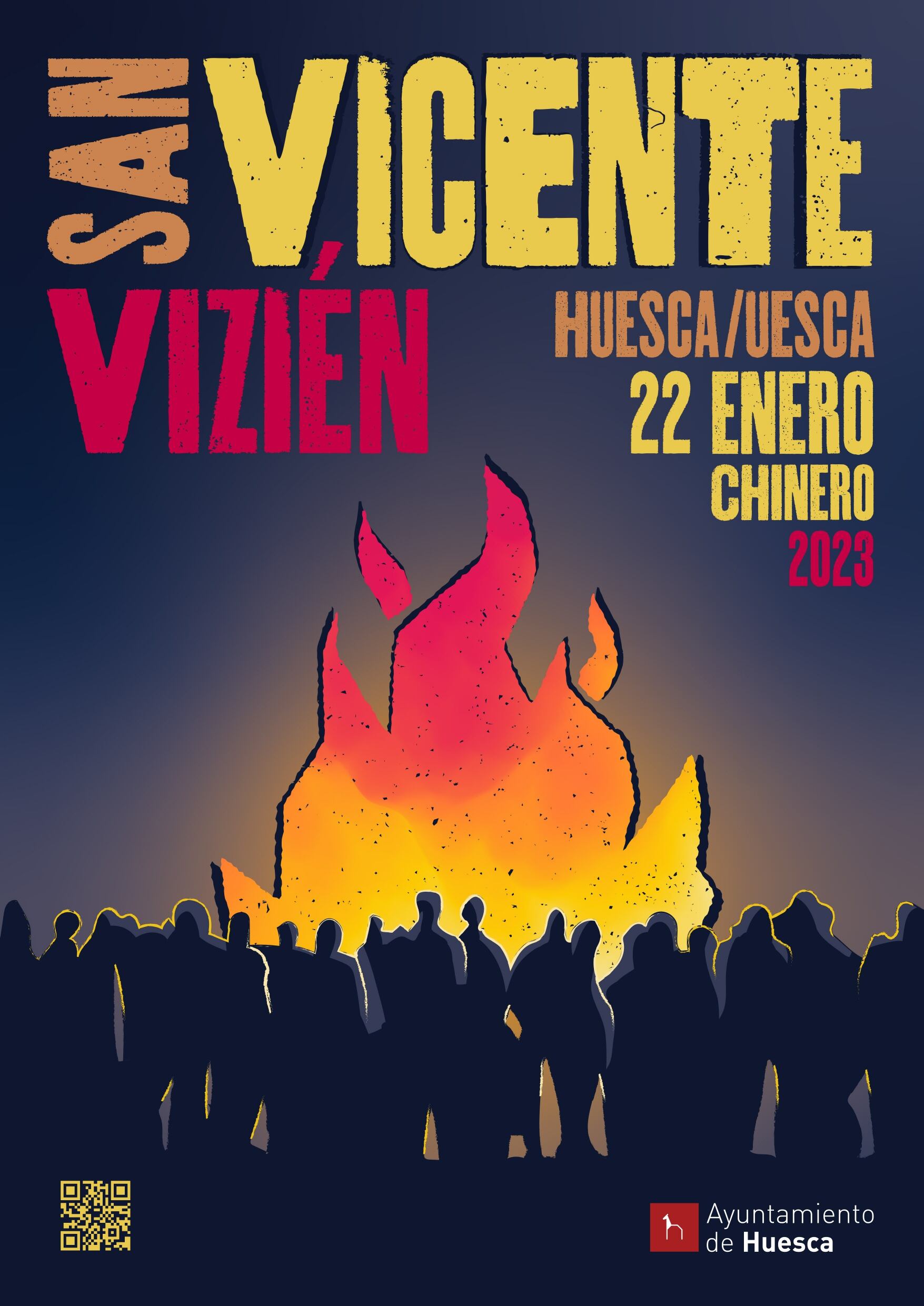Cartel de las fiestas de San Vicente en Huesca