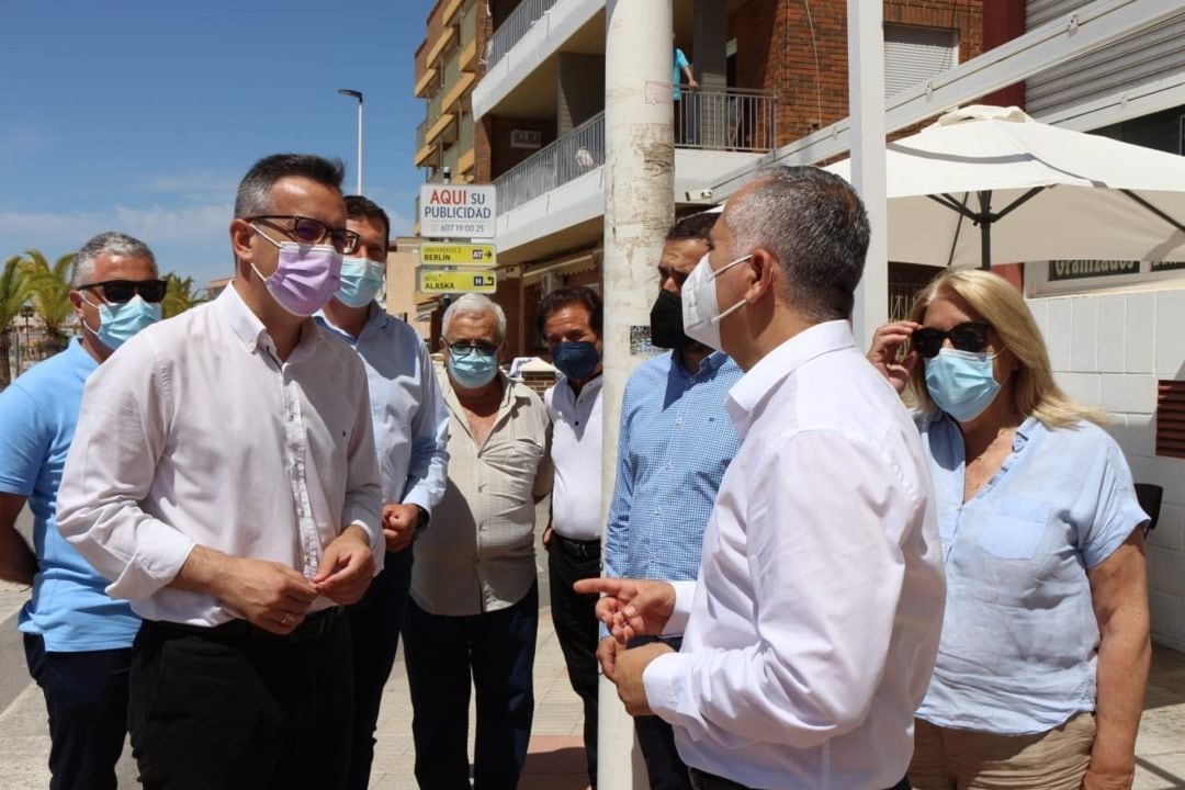 Diego Conesa, secretario general del PSRM-PSOE, en San Pedro del Pinatar