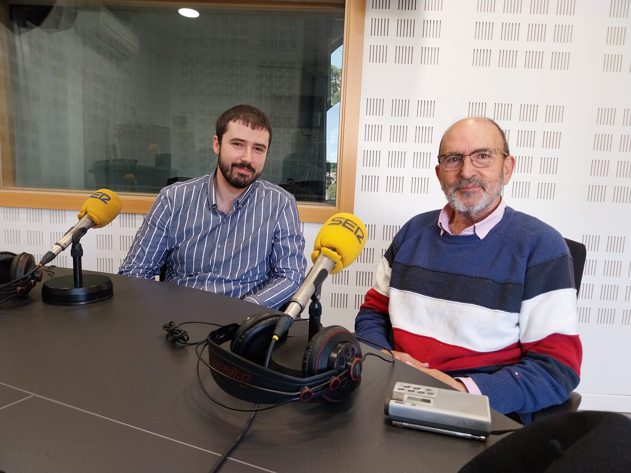 Roberto Ortuño (i), vicepresidente actual, con Demetrio Gómez Peña, presidente hasta 2016 de la Banda de Música de Getafe