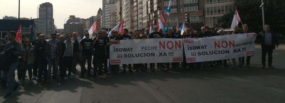Movilización de los trabajadores de Isowat