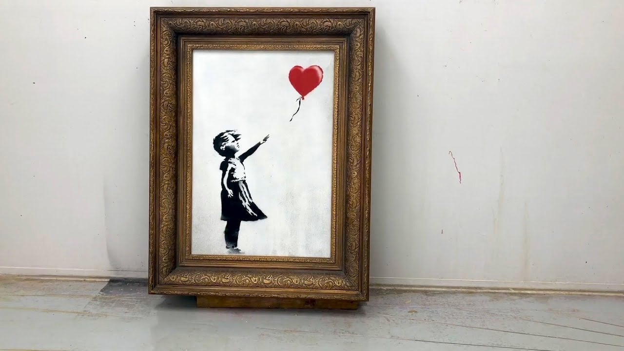 'Girl with a Balloon', una obra del artista británico Banksy