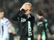 Pablo Garcia del Real Betis lamenta la derrota contra el PAOK