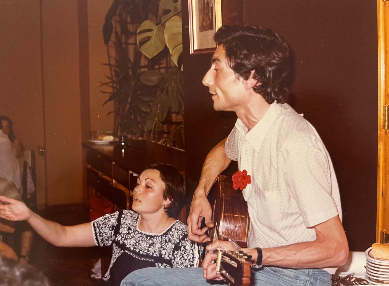 Concha, junto a Manolo Arandilla