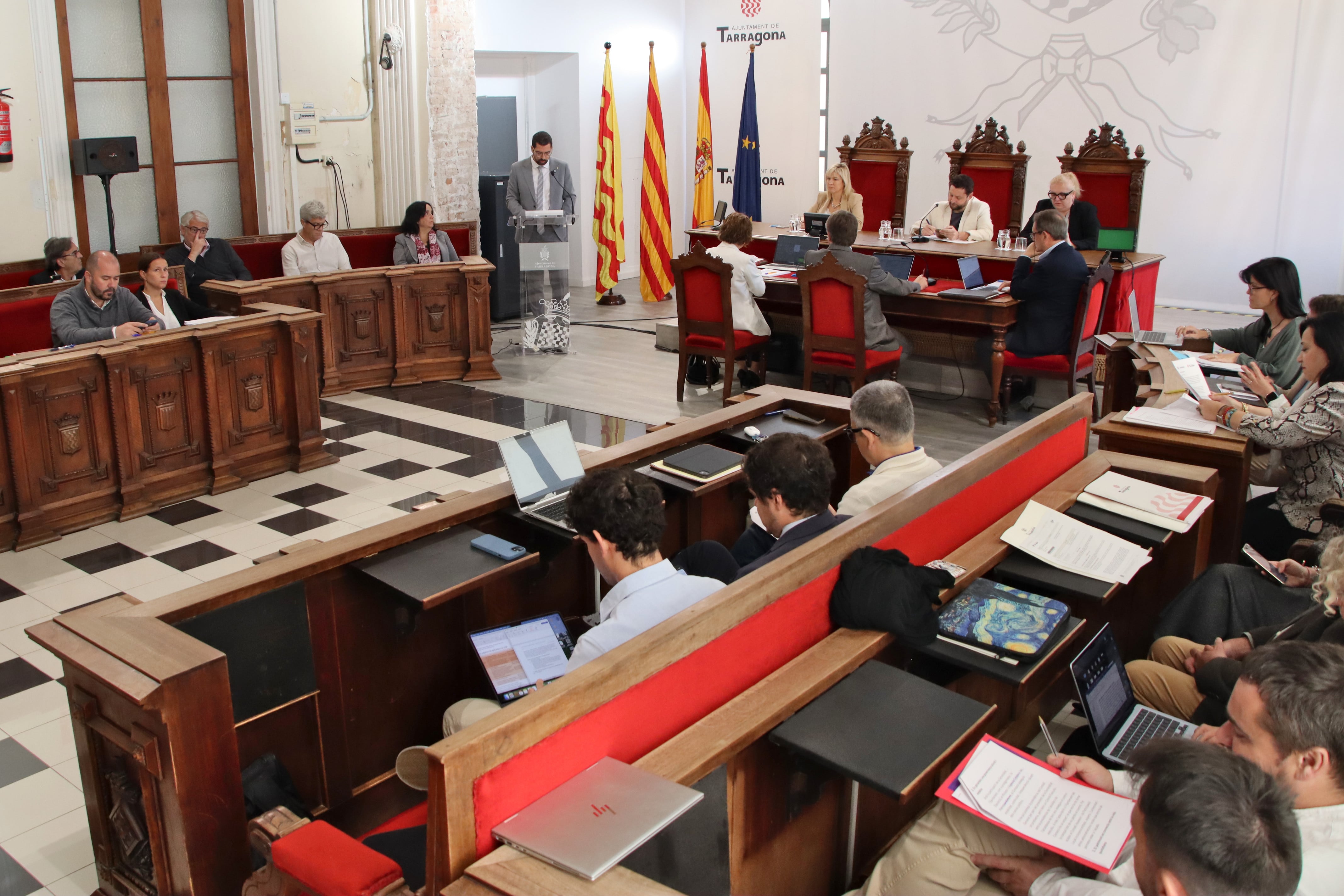 Imatge del ple extraordinari de l'Ajuntament de Tarragona