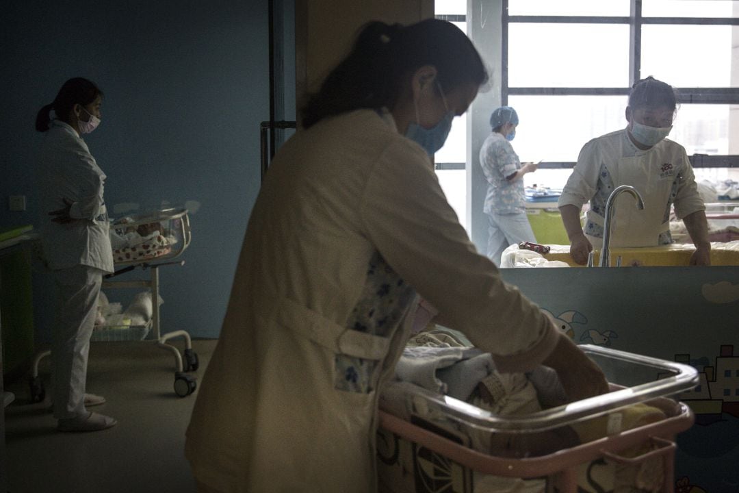 Maternidad, en un hospital de Wuhan