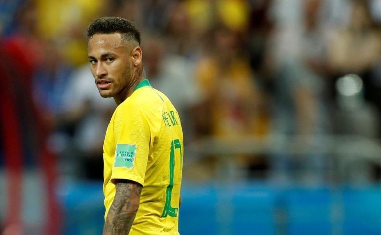 Neymar en el partido de cuartos de final Brasil - Bélgica del Mundial de Rusia 2018