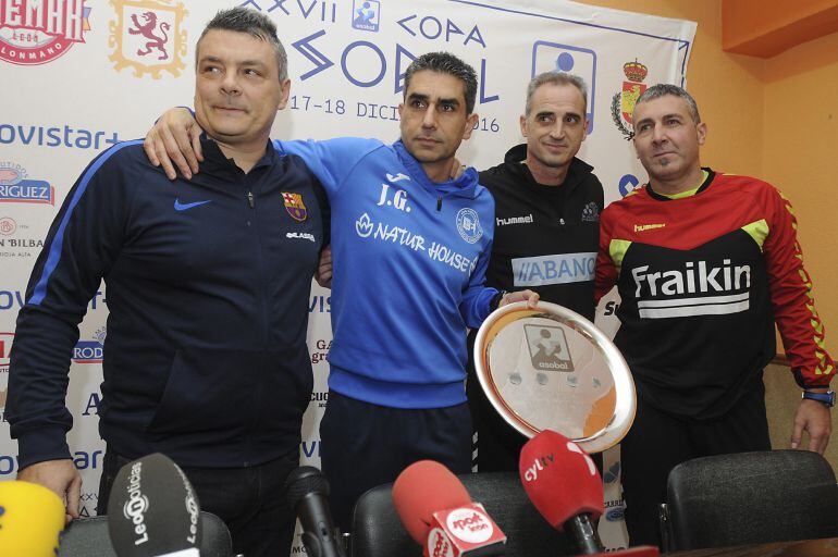 Pascual, González, Guijosa y Viver durante la presentación oficial del torneo 