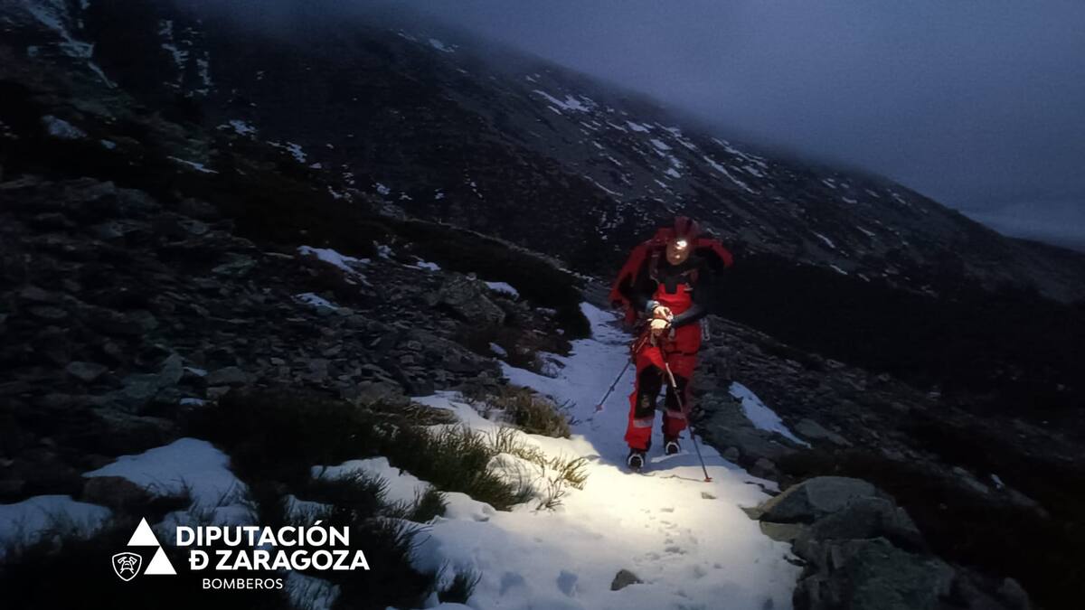 Rescatados diez jóvenes montañeros de Murchante en Moncayo