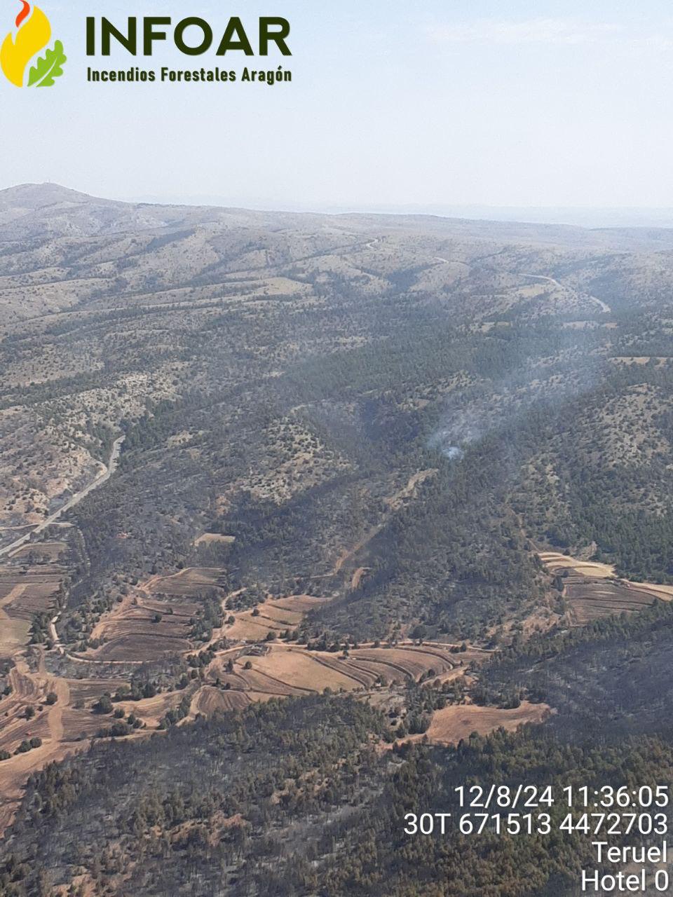 Situación incendio Corbalán, Teruel