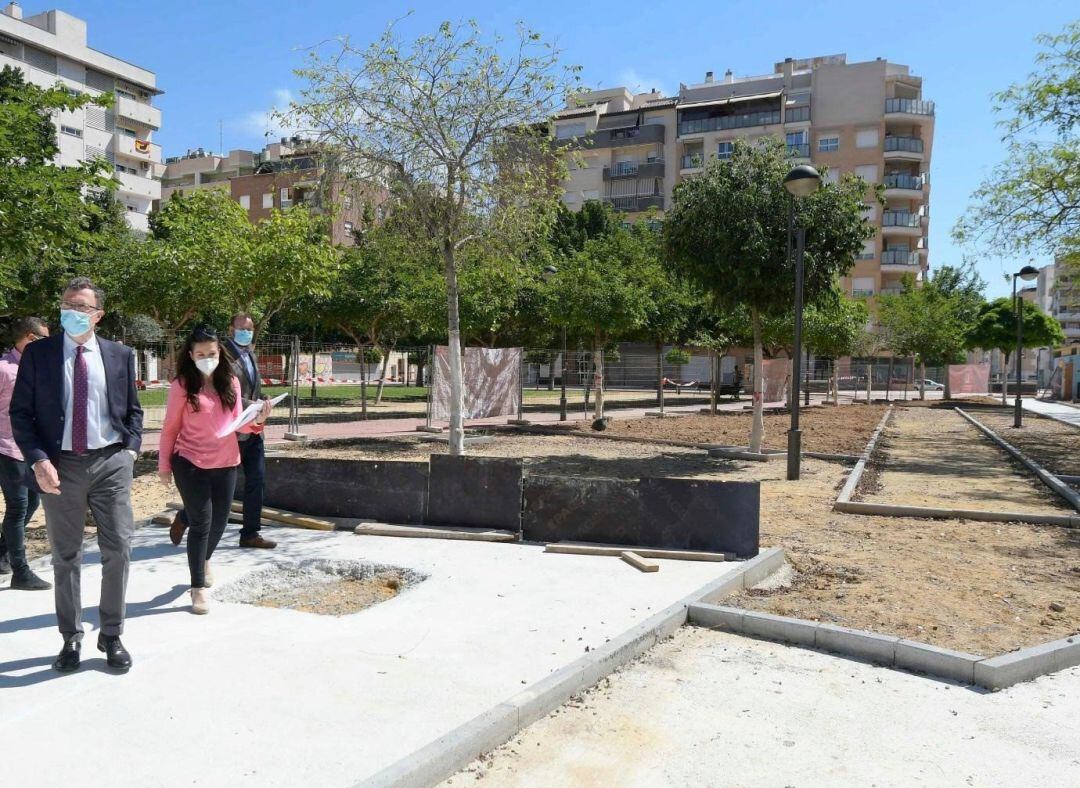 Obras en el Jardín José Antonio Camacho