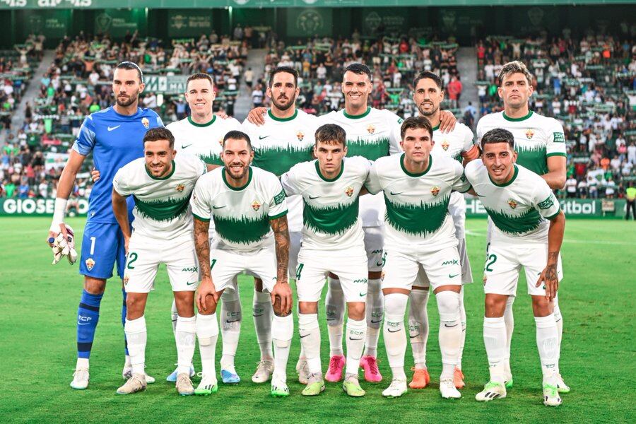 El once inicial del Elche ante el Parma en el Festa d&#039;Elx del pasado 6 de agosto