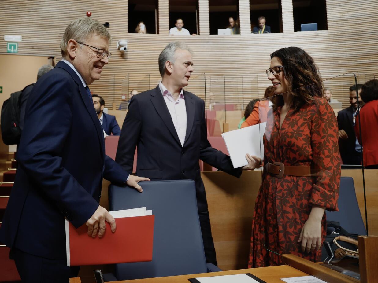 Ximo Puig, Hector Illueca y Aitana Mas