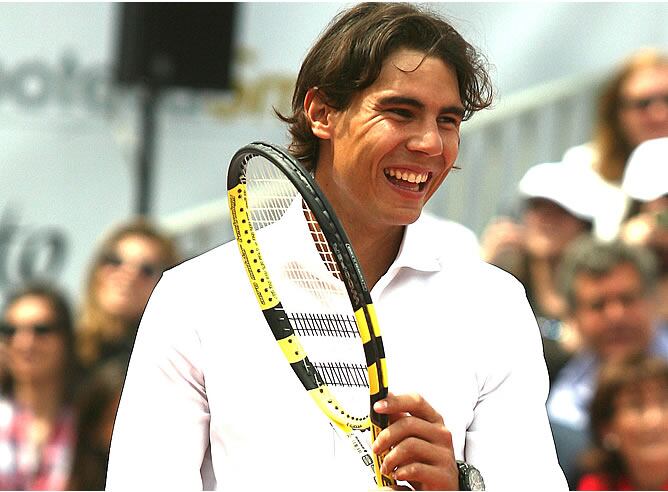 Rafa Nadal, durante un acto publicitario