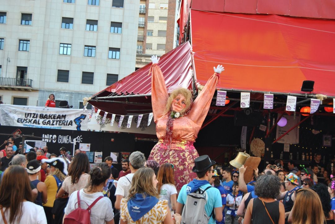 Marijaia, durante la última Aste Nagusia, la de 2019