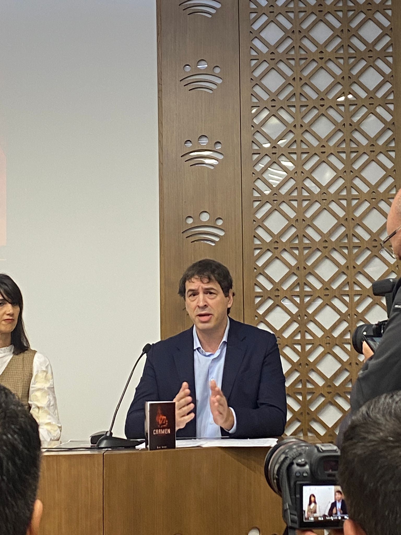 David Sánchez en una presentación en la Diputación de Badajoz