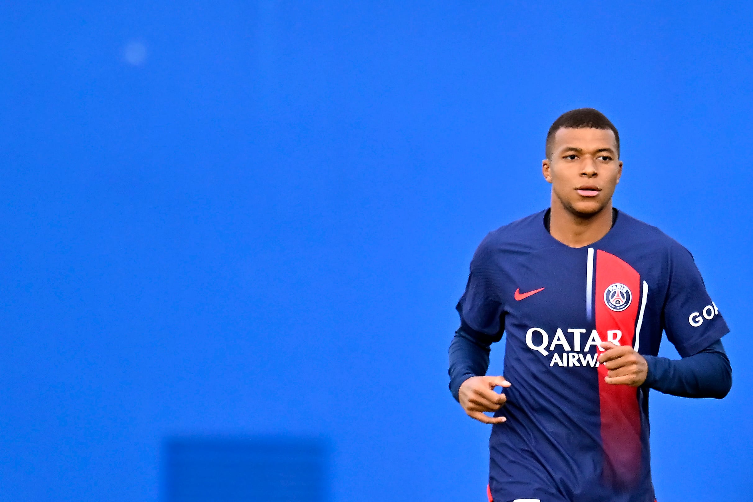 Kylian Mbappé, durante el amistoso entre el PSG y el Le Havre. (Photo by Aurelien Meunier - PSG/PSG via Getty Images)