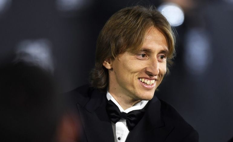 El centrocampista croata del Real Madrid, Luka Modric, a su llegada a la gala &#039;The Best&#039;