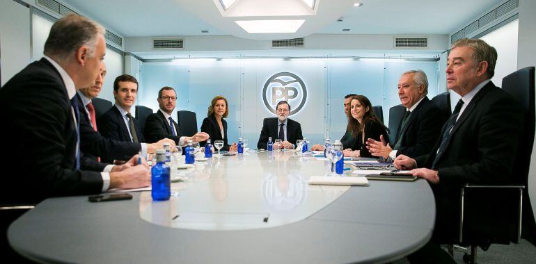 Reunión del Comité de dirección del PP en la sede de la calle Génova, en Madrid.