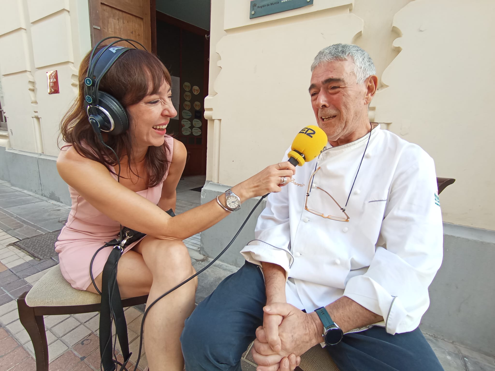 Momento de la entrevista para Hoy por Hoy Cartagena de José Antonio Nieto