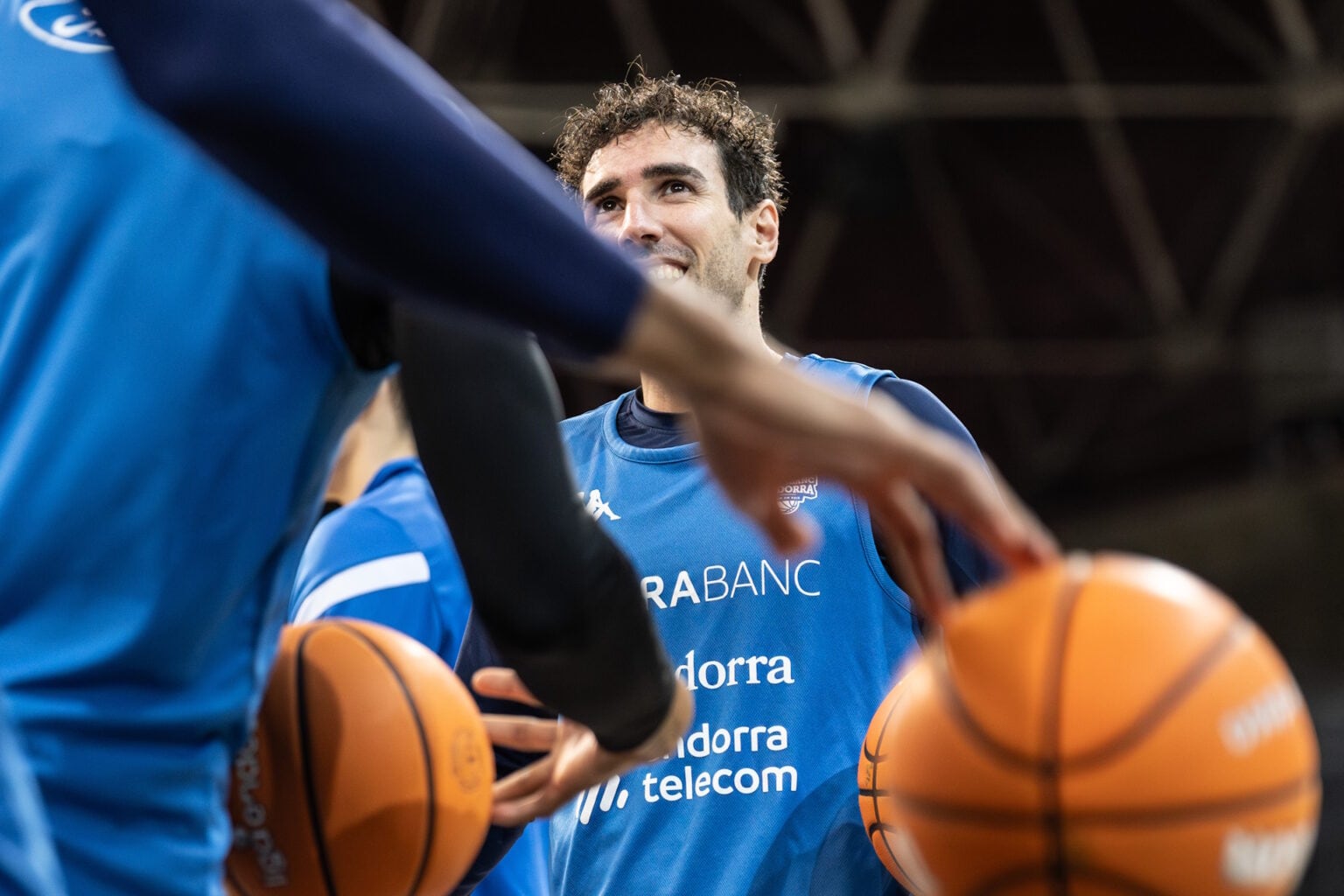 Ferran Bassas en l&#039;entrenament del Morabanc previ al partit d&#039;aquesta tarda contra el Bilbao