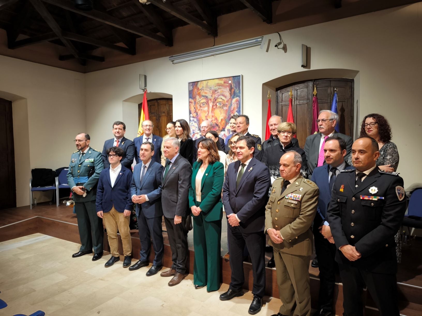 Participantes acto instituciona por el aniversario de la Constitución en Ciudad Real