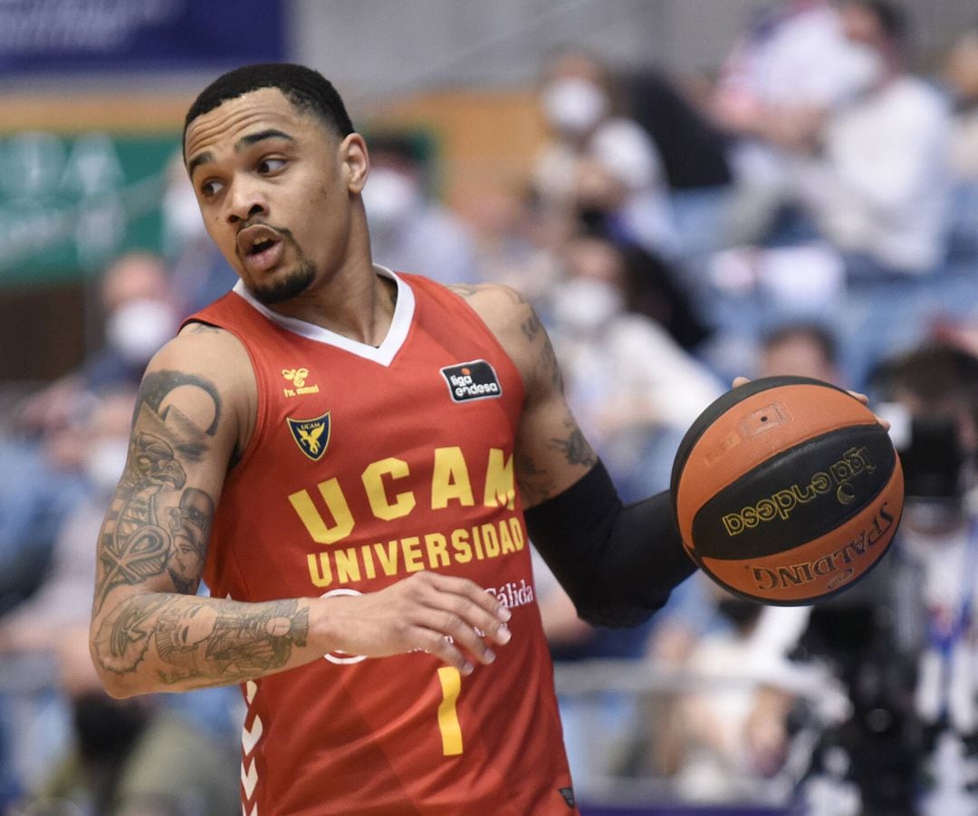 Jordan Davis en el partido ante Obradoiro